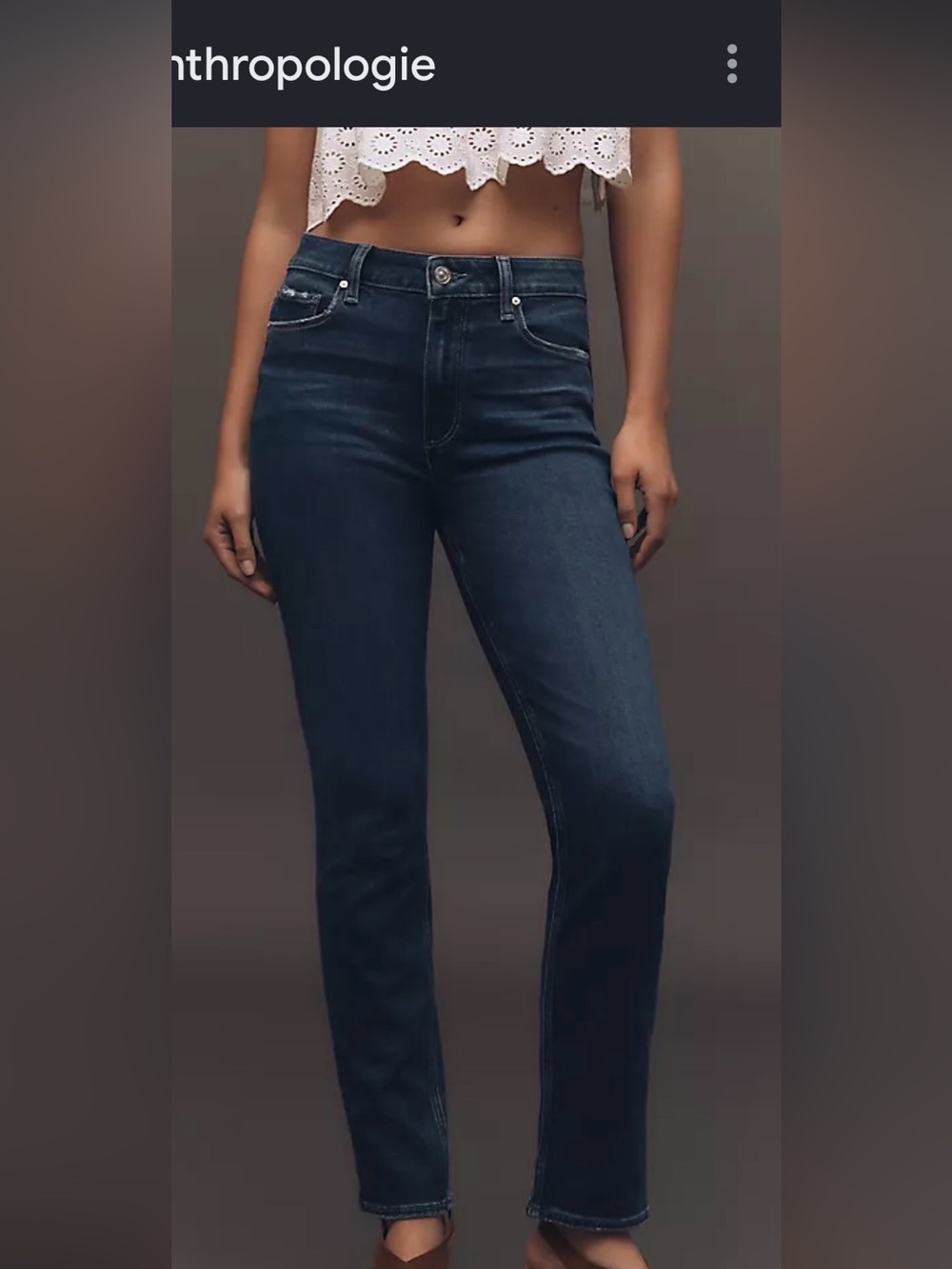 Ag Adriano Goldschmied Straight-Leg Dark Blue Jeans